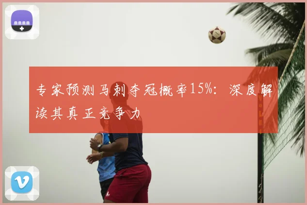 专家预测马刺夺冠概率15%：深度解读其真正竞争力